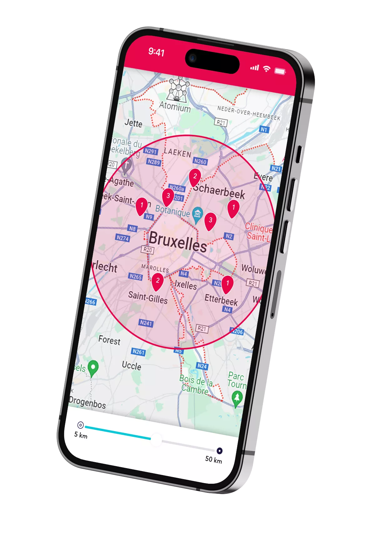 Un smartphone montrant les possibilités de job étudiant à Bruxelles